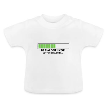 Bezim Doluyor Tükisch - Baby Bio-T-Shirt mit Rundhals - Weiß - Vorne