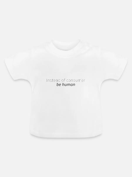 Minimalismus - Baby Bio-T-Shirt mit Rundhals - Weiß