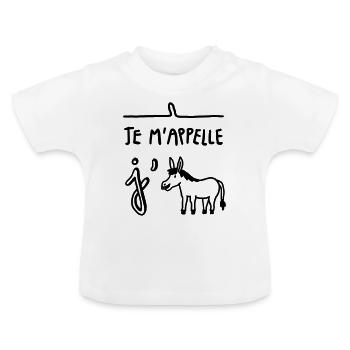 JEANNE - T-shirt bio col rond Bébé - blanc - Devant
