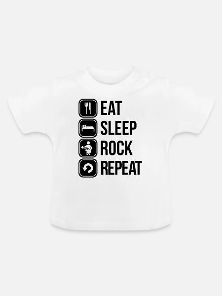 rock - Baby Bio-T-Shirt mit Rundhals - Weiß