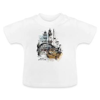 Scène de Warnemünde Teepott - T-shirt bio col rond Bébé - blanc - Devant