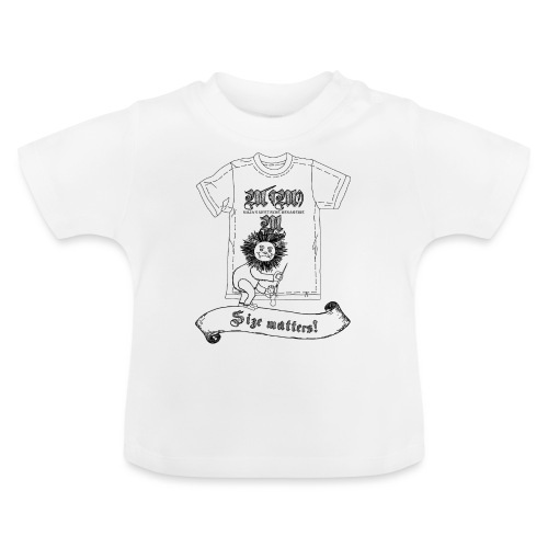 Size matters (Karlchen die Kalorie) - Schwarz - Baby Bio-T-Shirt mit Rundhals