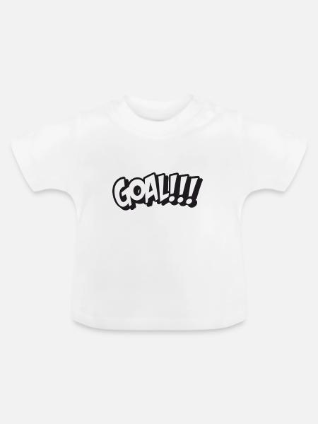 GOAL - Baby Bio-T-Shirt mit Rundhals - Weiß