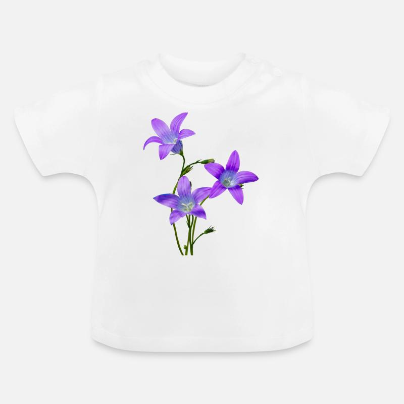 Jacinthes - T-shirt bio col rond Bébé - blanc