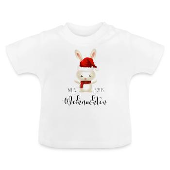 Mein erstes Weihnachten - Baby Bio-T-Shirt mit Rundhals - Weiß - Vorne