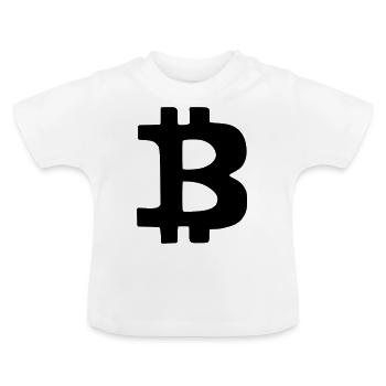 Bitcoin Crypto Currency Virtual Life Vector - Baby Organic T-Shirt with Round Neck - white - Front