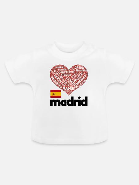 Madrid - Baby Bio-T-Shirt mit Rundhals - Weiß