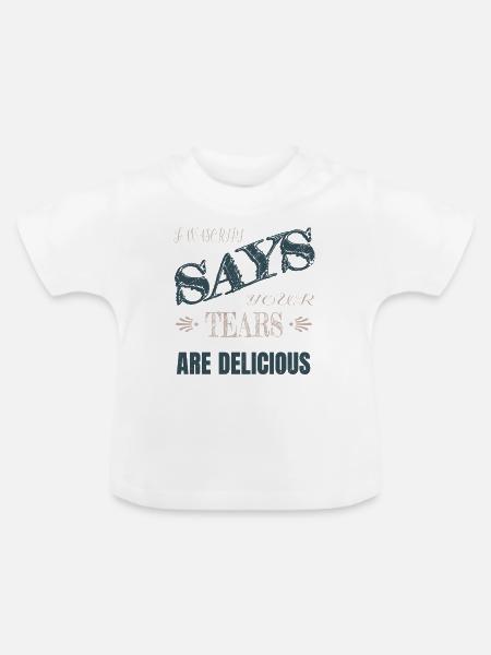 dayfathers day - Baby Bio-T-Shirt mit Rundhals - Weiß