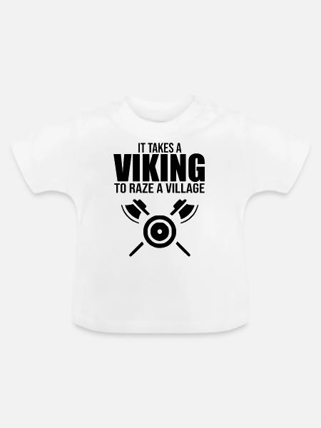 Zerstöre ein Dorfzitat - Baby Bio-T-Shirt mit Rundhals - Weiß