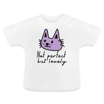 NOT PERFECT BUT LOVELY - Baby Bio-T-Shirt mit Rundhals - Weiß - Vorne