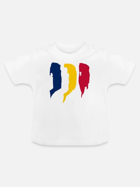 Tschad - Baby Bio-T-Shirt mit Rundhals - Weiß