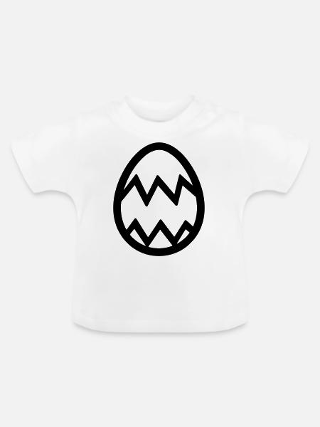 Ei - Baby Bio-T-Shirt mit Rundhals - Weiß