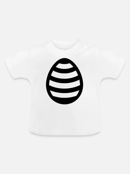 Ei - Baby Bio-T-Shirt mit Rundhals - Weiß