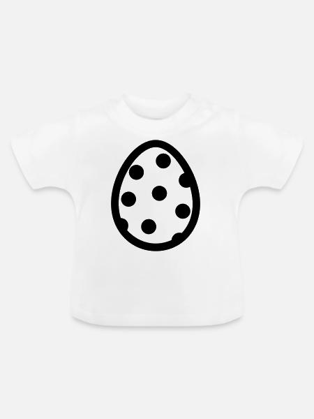Ei - Baby Bio-T-Shirt mit Rundhals - Weiß