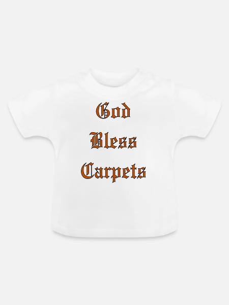 GodBlessCarpets - Baby Bio-T-Shirt mit Rundhals - Weiß
