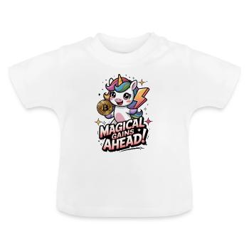 Gains magiques à venir ! - T-shirt bio col rond Bébé - blanc - Devant