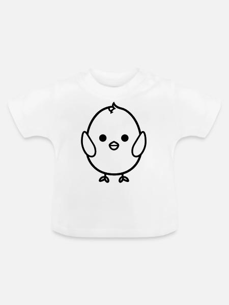 Küken - Baby Bio-T-Shirt mit Rundhals - Weiß