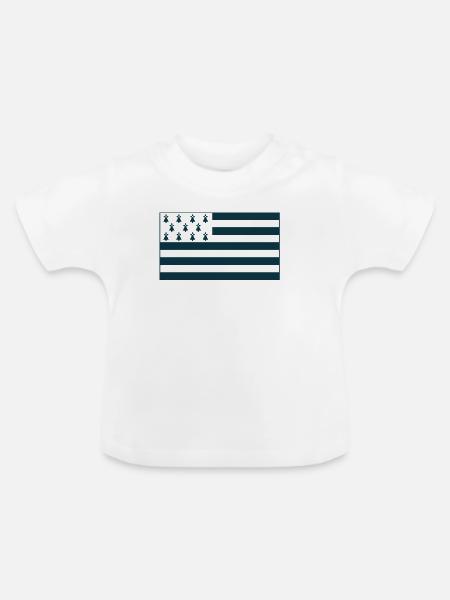 Breton! - Baby Bio-T-Shirt mit Rundhals - Weiß