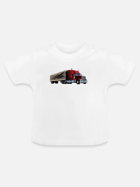 Truck - Baby Bio-T-Shirt mit Rundhals - Weiß