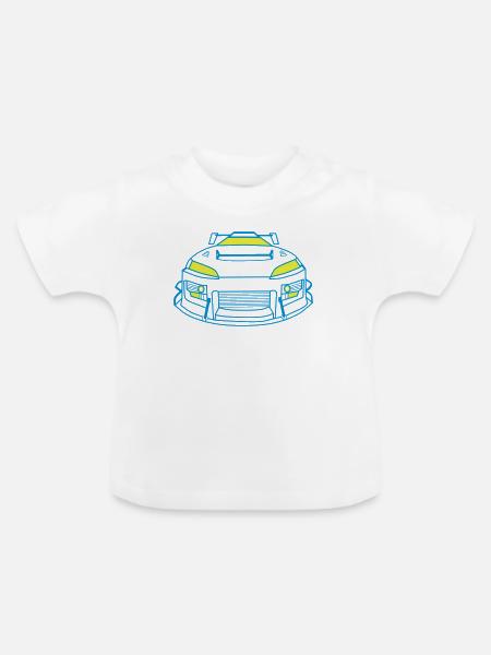 Auto Tuner - Baby Bio-T-Shirt mit Rundhals - Weiß