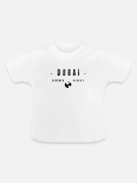 Dubai - Baby Bio-T-Shirt mit Rundhals - Weiß