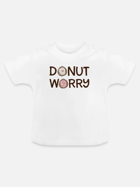 Donut worry - Baby Bio-T-Shirt mit Rundhals - Weiß