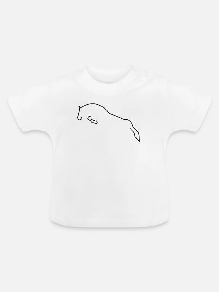 Springpferd - Baby Bio-T-Shirt mit Rundhals - Weiß