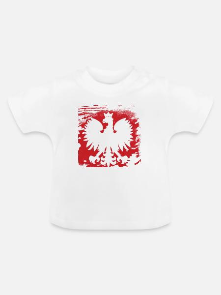 Polen - Baby Bio-T-Shirt mit Rundhals - Weiß
