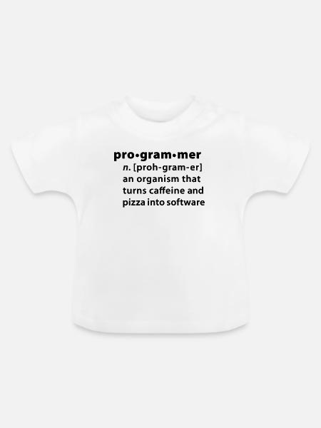 Programmdefinition - die Definition Programmer - Baby Bio-T-Shirt mit Rundhals - Weiß