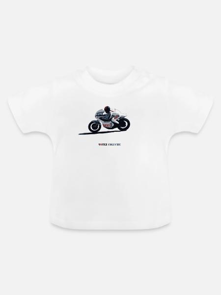 Geschwindigkeitsrekord - Baby Bio-T-Shirt mit Rundhals - Weiß