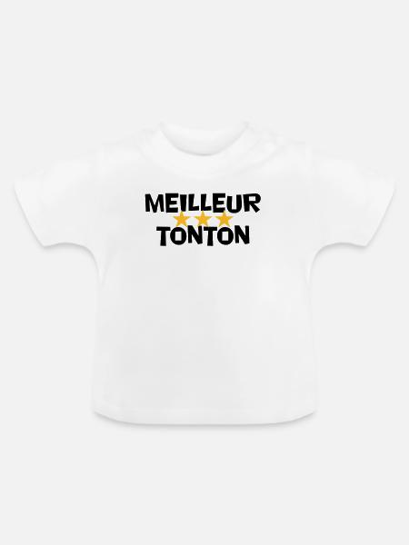 BEST UNCLE - Baby Bio-T-Shirt mit Rundhals - Weiß