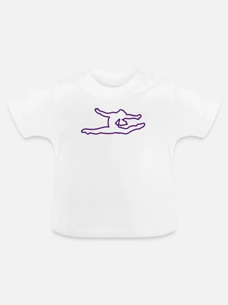 Gymnastik Mädchen - Baby Bio-T-Shirt mit Rundhals - Weiß