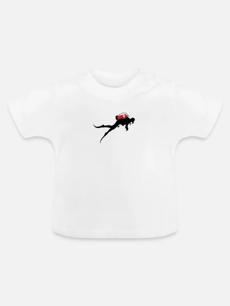 taucher - Baby Bio-T-Shirt mit Rundhals - Weiß