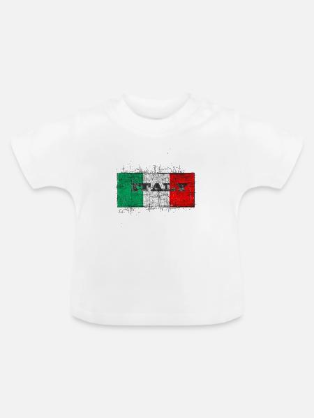 italy - Baby Bio-T-Shirt mit Rundhals - Weiß