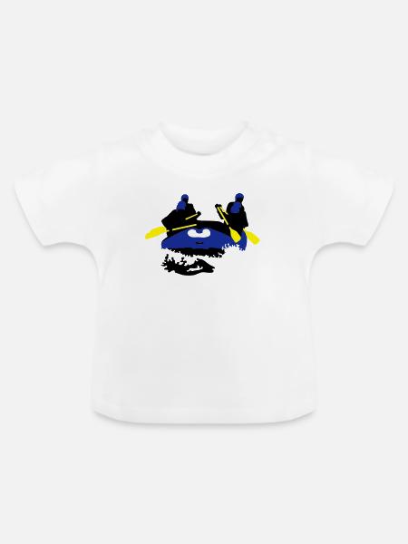 Rafting - Baby Bio-T-Shirt mit Rundhals - Weiß