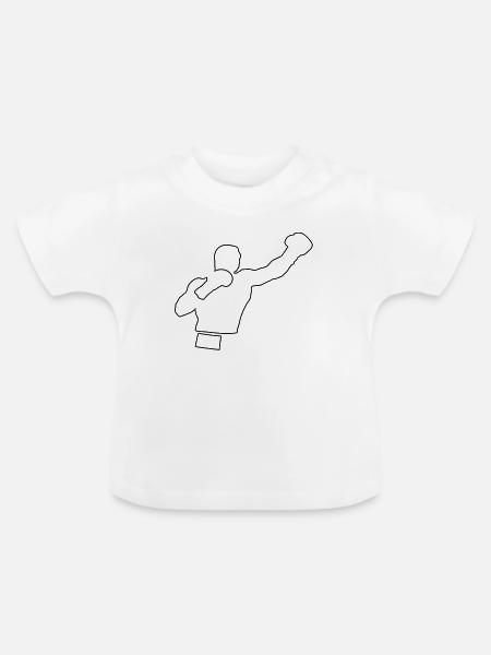 Boxer - Baby Bio-T-Shirt mit Rundhals - Weiß