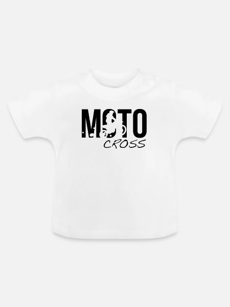 motocross - Baby Bio-T-Shirt mit Rundhals - Weiß