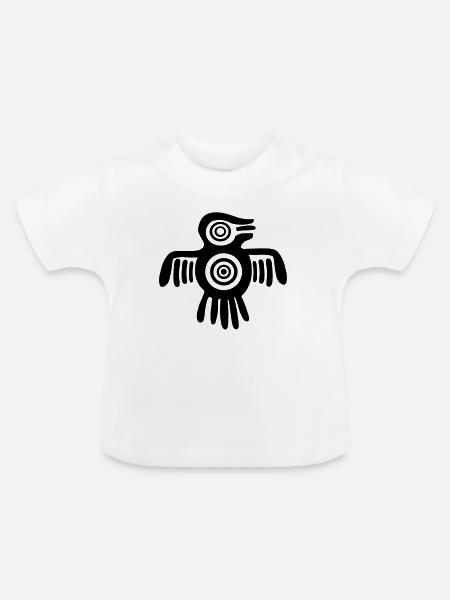 Aztec Vogel - Baby Bio-T-Shirt mit Rundhals - Weiß