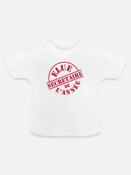 Sekretär - Baby Bio-T-Shirt mit Rundhals - Weiß
