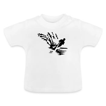Wasserski - Baby Bio-T-Shirt mit Rundhals - Weiß - Vorne