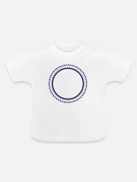 Ein kreisrunder Rahmen - Baby Bio-T-Shirt mit Rundhals - Weiß