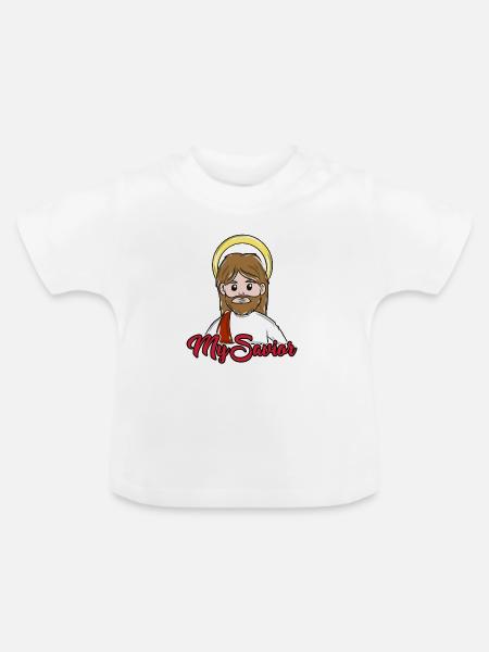 Jesus Christentum - Baby Bio-T-Shirt mit Rundhals - Weiß