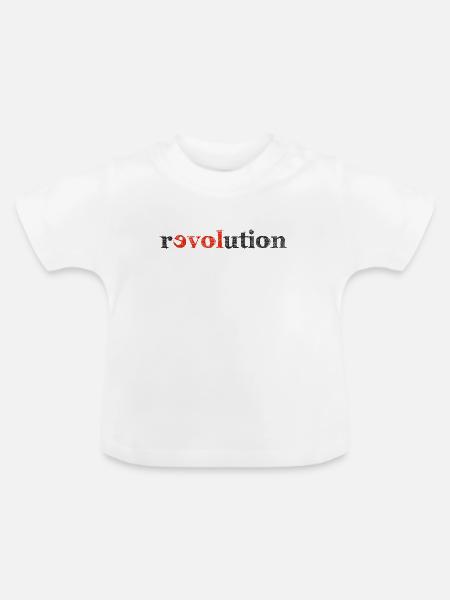 Revolution der Liebe - Baby Bio-T-Shirt mit Rundhals - Weiß