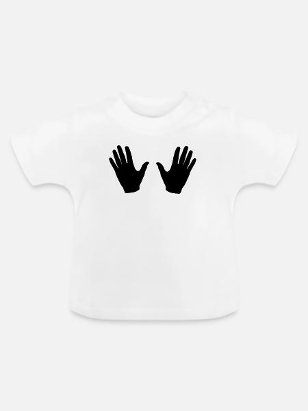 Hände - Baby Bio-T-Shirt mit Rundhals - Weiß