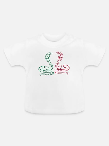 kobra schlange tier - Baby Bio-T-Shirt mit Rundhals - Weiß