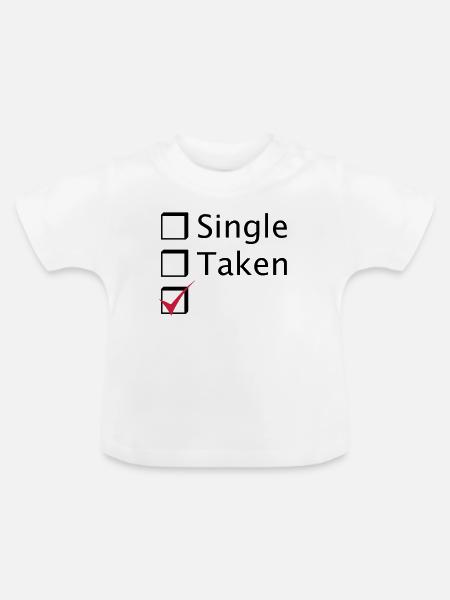Single Taken - Baby Bio-T-Shirt mit Rundhals - Weiß