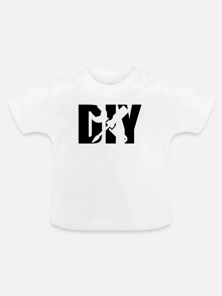 DIY - Baby Bio-T-Shirt mit Rundhals - Weiß