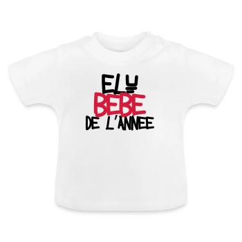 Bébé de l'année ! - Baby Organic T-Shirt with Round Neck - white - Front