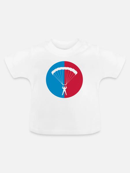 Skydiving - Baby Bio-T-Shirt mit Rundhals - Weiß