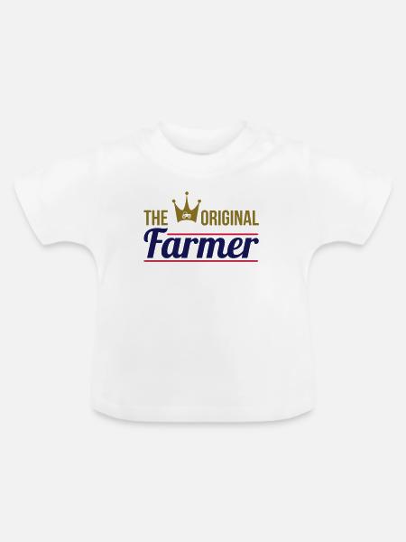 Farmer - Baby Bio-T-Shirt mit Rundhals - Weiß